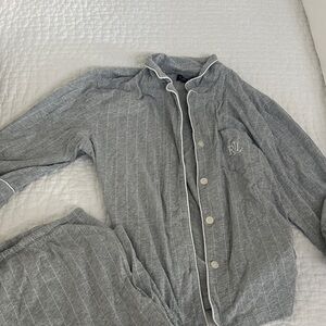 Ralph Lauren Gray Striped Women's Pajama Set